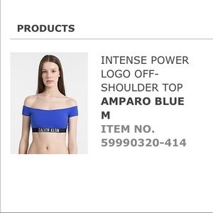 Calvin Klein: Intense Power Logo Swim TOP